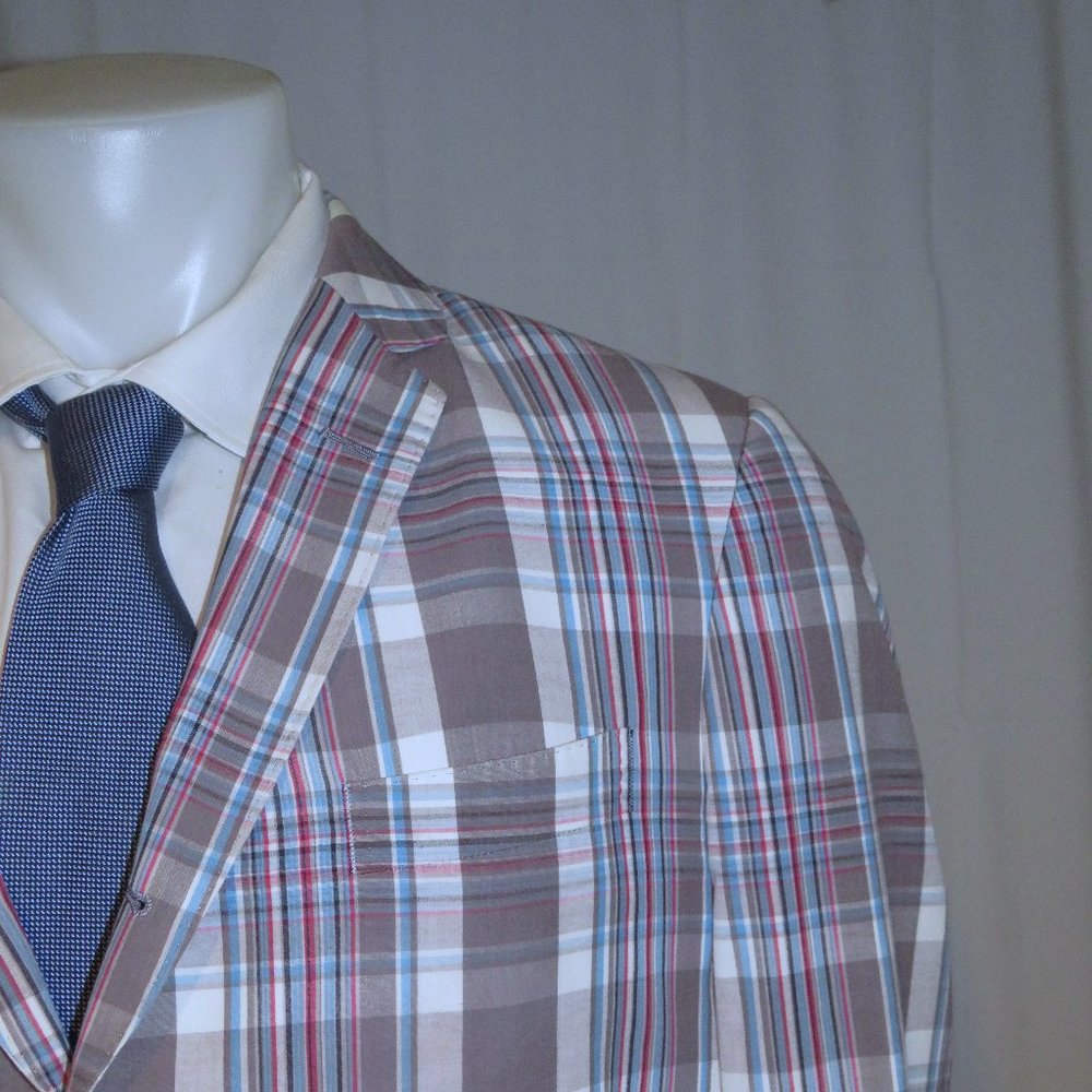 Brooks Brothers Black Fleece Thom Browne Gray Plaid Three Roll Two Suit BB3